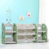 Pituso Стеллаж для игрушек с ящиками / цвет Green (олива)
