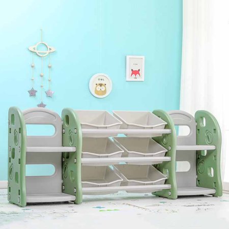 Pituso Стеллаж для игрушек с ящиками / цвет Green (олива)