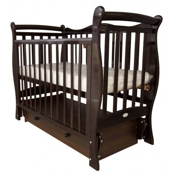 Bambini Moretti Кроватка "Амадеа" универсальный маятник / цвет темный