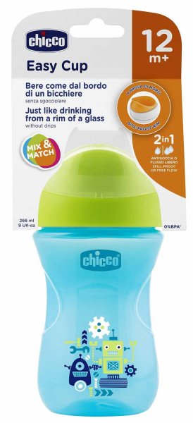 Chicco Чашка-поильник Easy Cup, 266 мл, с 12 месяцев