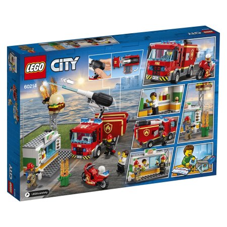 Lego city fire конструктор пожар в бургер-кафе / разноцветный