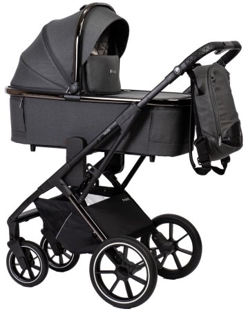 Коляска Peppy Tecla 2в1 Shadow Antrazit Chrome Edition  (графит)