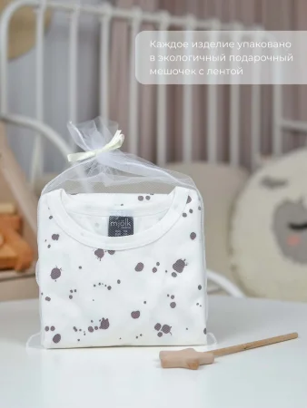 (м)Комбинезон Mjolk Sleep and Play Кляксы,манжет (р.56)