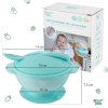 Roxy-Kids Набор для кормления: тарелка на присоске, крышка и ложка / цвет голубой