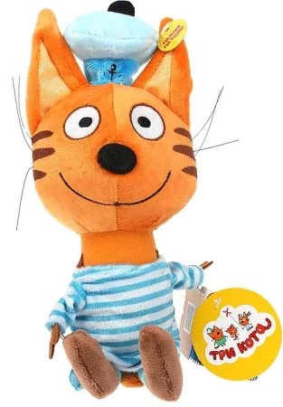 380479 Игрушка мягкая Три Кота Коржик 18см, муз. чип, в пак. МУЛЬТИ-ПУЛЬТИ в кор.24шт
