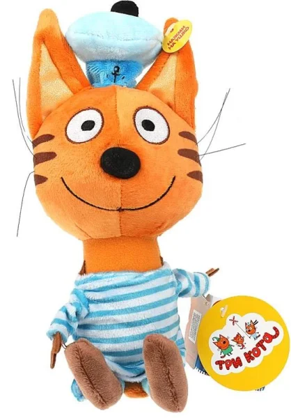 380479 Игрушка мягкая Три Кота Коржик 18см, муз. чип, в пак. МУЛЬТИ-ПУЛЬТИ в кор.24шт