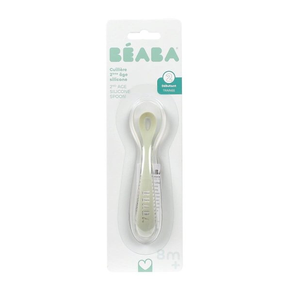 Ложка силиконовая, 8М+, в блистерной упаковке.  MIST GREEN 2ND AGE SILIC SPOON MIST GREEN