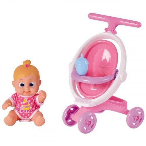 Bouncin' Babies Кукла Бони 16 см с коляской, дисплей