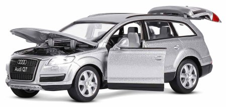 Автопанорама Инерционная металлическая машинка Audi Q7 / цвет серебряный