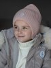 (м)1022Шапка зимн.с утепл.на завязках (р. 42, цв. пудра)