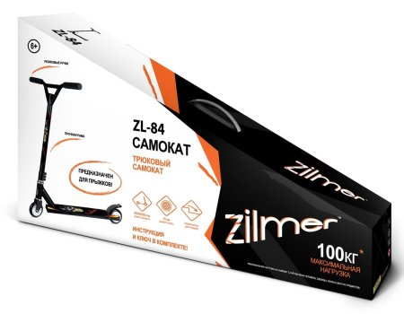 Zilmer Самокат трюковый ZL- 84 / цвет белый, черный