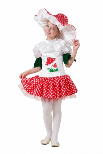 Карнавальный костюм "Грибок- девочка " / возраст на 5-6 лет / рост 116 см