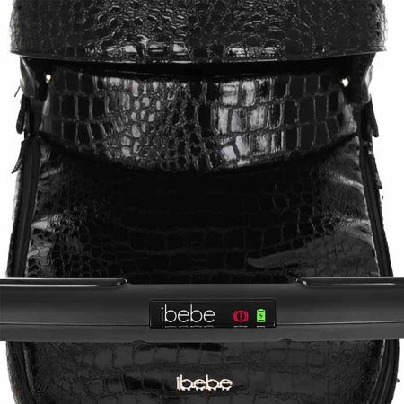 Ibebe Коляска 2 в 1 I-Stop Leathe / цвет crocodile black-black (черный)