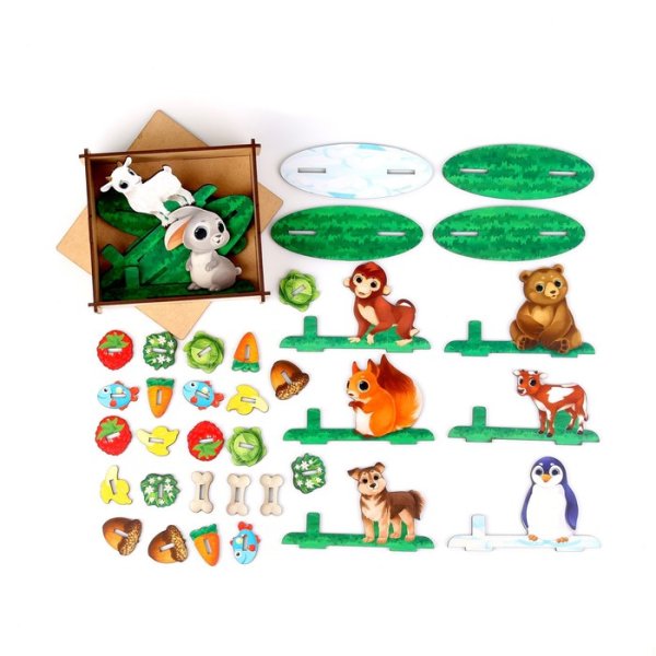 Лесная мастерская Сортер Кто что ест / разноцветный