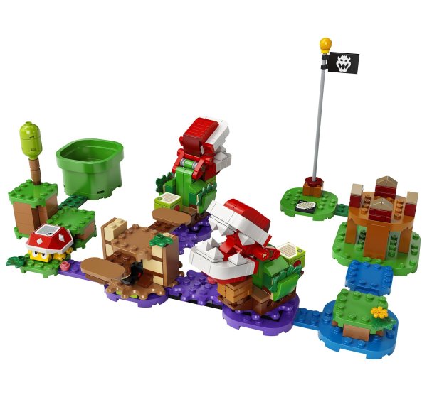 Lego Super Mario Конструктор Загадочное испытание растения-пираньи / разноцветный
