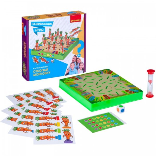 Bondibon Развивающие настольные игры "Откопай морковку"