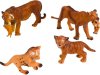 Masai Mara Набор фигурок из серии "Мир диких животных": Семья львов и семья тигров, 4 предмета
