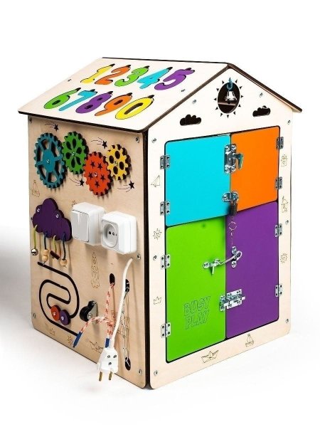 BusyPlay Бизидом Большой Домик 40х55х40см