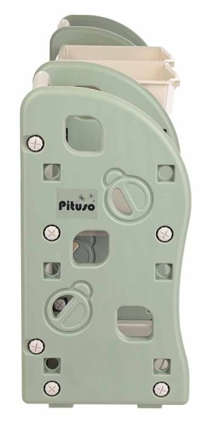 Pituso Стеллаж для игрушек с ящиками / цвет Green (олива)