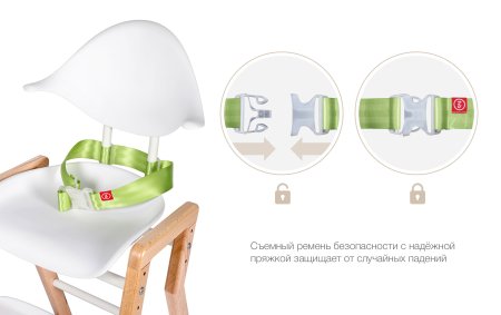 Happy Baby Стул для кормления Ecolux 91004 / цвет белый