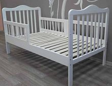 Ивашка Кровать подростковая Wooden bed 2 / цвет белый					