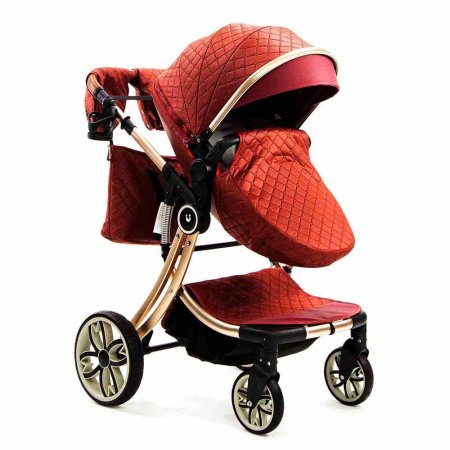 Bambini Moretti  Коляска 2 в 1 Vondoo 2, цвет / wine (красный)