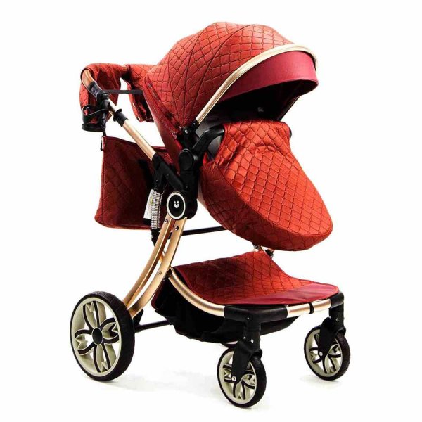 Bambini Moretti  Коляска 2 в 1 Vondoo 2, цвет / wine (красный)