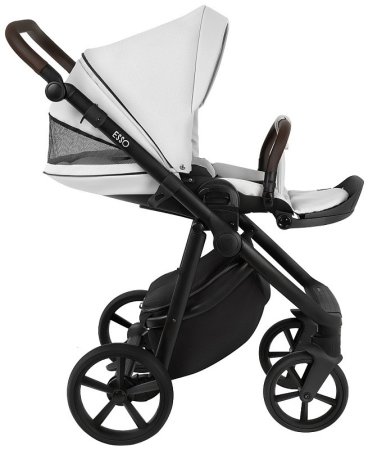 Roan Коляска 2 в 1 Esso 2025 / цвет leather White-black (черно-белая кожа)