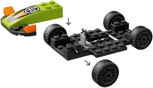 Lego City Конструктор Зеленый гоночный автомобиль