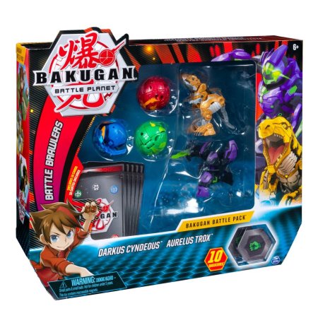 игрушка Spin master большой игровой набор bakugan даркус циндеус и аврелиус трокс / разноцветный