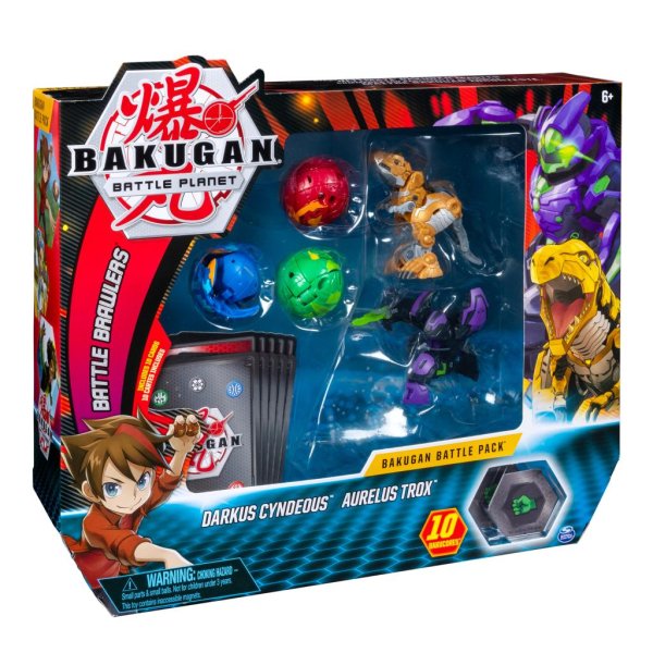 игрушка Spin master большой игровой набор bakugan даркус циндеус и аврелиус трокс / разноцветный