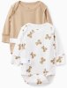 90096, Боди с дл. рукав (набор 2 шт.) (beige&bears) (р.68)