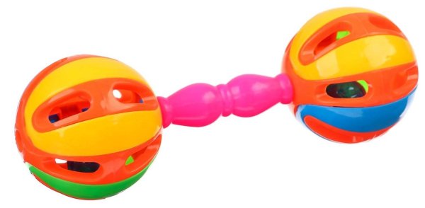 Крошка Я Погремушка «Яркий маракас: гантелька»