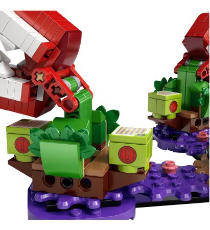 Lego Super Mario Конструктор Загадочное испытание растения-пираньи / разноцветный