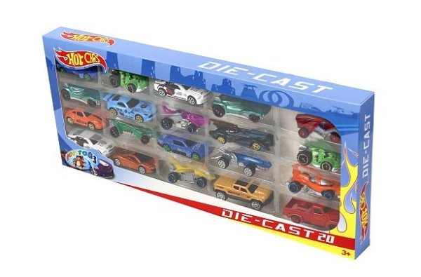 Hot Cars Набор инерционных машинок, 20 штук / разноцветный