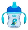 Chicco Чашка-поильник Transition Cup (полужесткий носик), 200 мл / цвет синий, зеленый