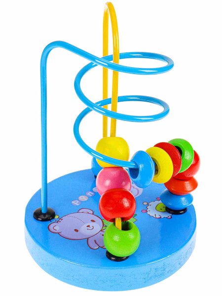 Рыжий кот Деревянная игрушка "Лабиринт" / цвет синий