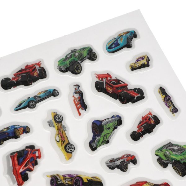 Фото товара Умка Развивающая активити с объёмными наклейками «Hot Wheels. Легендарные гонки» 