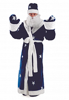 Карнавальный костюм / Дед Мороз мех синий / размер 54-56 / рост 182 см