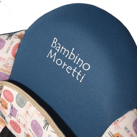 Детское автомобильное кресло / BS-02 Lux Print / Бирюза-Кошки