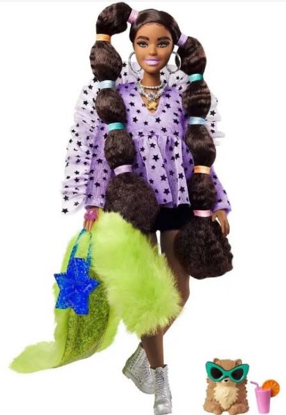 Barbie Кукла Экстра Брюнетка с косичками