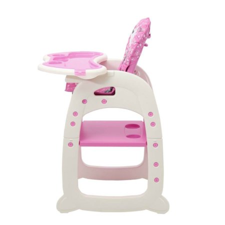 Polini kids стульчик-трансформер для кормления 460 / цвет розовый