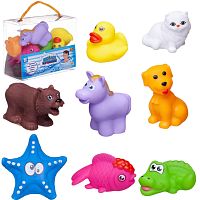 Abtoys Набор резиновых игрушек для ванной в сумке Веселое купание / разноцветный 					