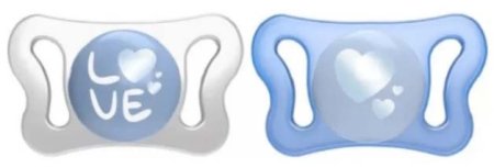 Chicco Пустышка PhysioForma Micro, 0-2 месяца, 2 штуки / цвет голубой
