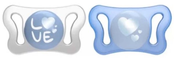 Chicco Пустышка PhysioForma Micro, 0-2 месяца, 2 штуки / цвет голубой