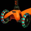 Novatrack Детский самокат-кикборд Disco-kids, мигающие колеса,  черно-оранжевый