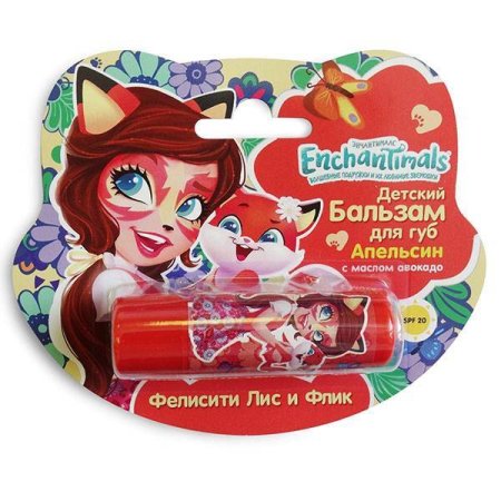 игрушка Enchantimals Детский бальзам для губ «Апельсин» с маслом авокадо