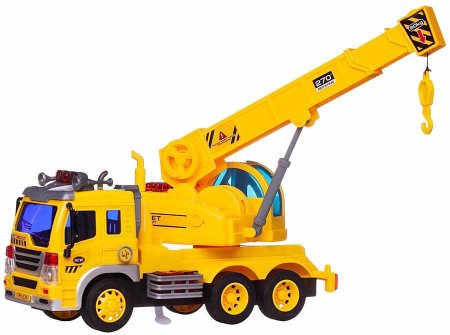 ABtoys Машинка инерционная "Спецтехника. Автокран", свет + звук