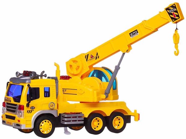 ABtoys Машинка инерционная "Спецтехника. Автокран", свет + звук