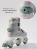 Ролики Amarobaby Wish с подсветкой  (0313-29 бежевый/зеленый)
